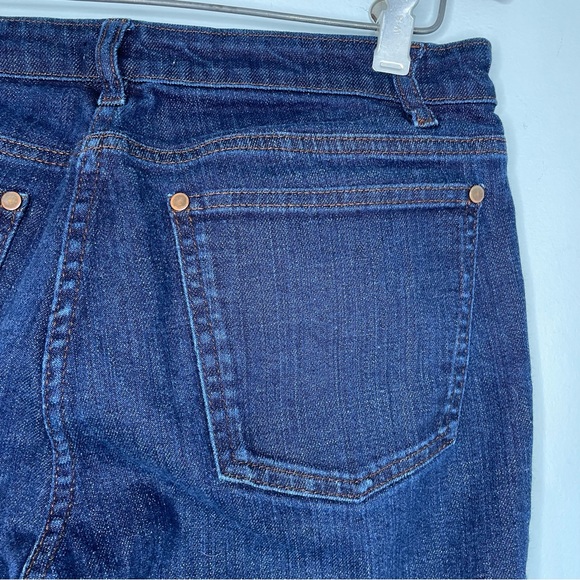 Eileen Fisher Petite Skinny Jeans Women’s Small Stretch Denim Mid Rise Dark Wash - Picture 6 of 10